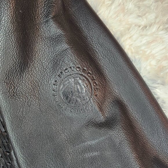 Indian Motorcycle Black Braided Leather Jacket - Picture 13 of 14
